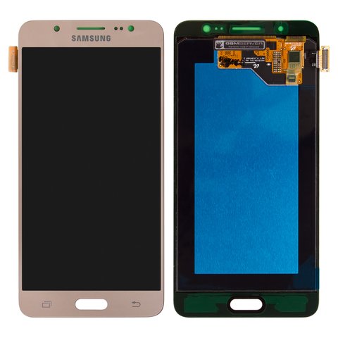 Дисплей для Samsung J510 Galaxy J5 2016 , золотистый, без рамки, Original, сервисная упаковка, #GH97 18792A GH97 19466A