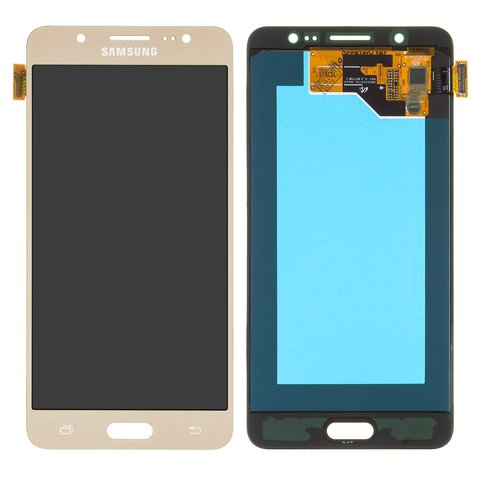 Дисплей для Samsung J510 Galaxy J5 2016 , золотистий, без рамки, Оригінал переклеєне скло 