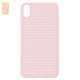 Чохол Baseus для iPhone XS Max, рожевий, плетений, пластик, #WIAPIPH65-BV04