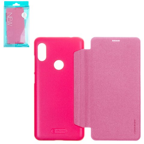 Чохол Nillkin Sparkle laser case для Xiaomi Redmi Note 6 Pro, рожевий, книжка, пластик, PU шкіра, M1806E7TG, M1806E7TH, M1806E7TI, #6902048167728