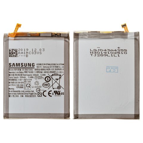 Акумулятор EB BN970ABU для Samsung N970F Galaxy Note 10, Li ion, 3,85 B, 3500 мАг, Original PRC 