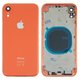Корпус для iPhone XR, оранжевый, с держателем SIM-карты, с боковыми кнопками