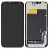 Дисплей для iPhone 13, черный, с рамкой, High Copy, (OLED), SL OEM hard