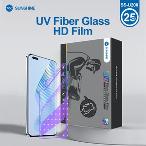 Захисна плівка Sunshine SS U200 , з УФ лампою, Pet Soft, HD, затвердіння від УФ, 25 шт., 180 мм, 120 мм, 180 мкм