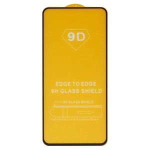 Защитное стекло для Oppo A52, A72, A92, совместимо с чехлом, Full Glue, без упаковки , черный, cлой клея нанесен по всей поверхности