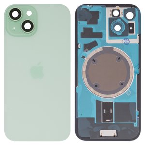 Задняя панель корпуса для iPhone 15, зеленая, со стеклом камеры, High Copy