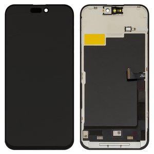 Дисплей для iPhone 15 Pro Max, черный, с рамкой, Copy, TFT , ZY, LTPS HD+