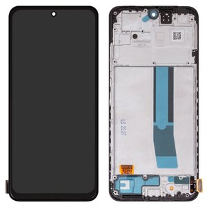 Дисплей для Xiaomi Redmi Note 12S, чорний, з рамкою, High Copy, OLED 