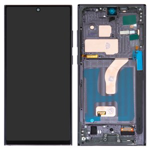 Дисплей для Samsung S908B Galaxy S22 Ultra 5G, черный, с рамкой, Сopy, TFT 