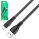 USB кабель Borofone BX85, USB тип-A, micro-USB тип-B, 100 см, 2,4 А, черный, #6974443387094