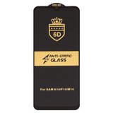 Защитное стекло ESD 6D для Samsung A145 Galaxy A14, A146 Galaxy A14 5G, M146B Galaxy M14, совместимо с чехлом, Full Glue, Anti-Static, (без упаковки), черный