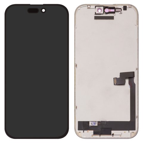 Дисплей для iPhone 16, чорний, з рамкою, без помилки, OLED  hard diagnosable, ZY OLED