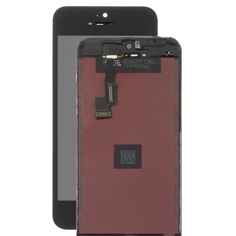 Pantalla LCD puede usarse con Apple iPhone 5C, negro, con marco, HC