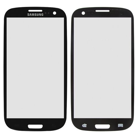 Housing Glass compatible with Samsung I9300 Galaxy S3, I9305 Galaxy S3, black 