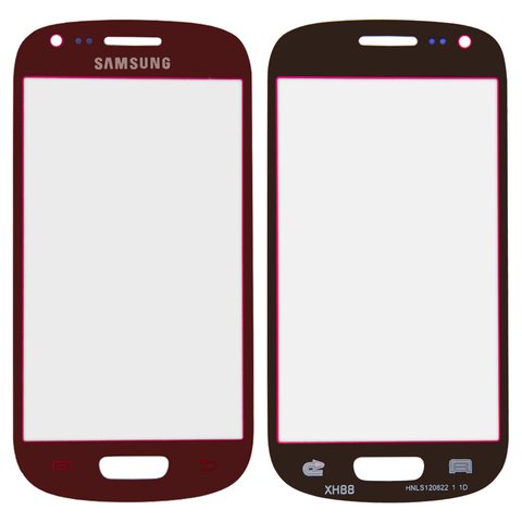 Стекло корпуса для Samsung I8190 Galaxy S3 mini, красное