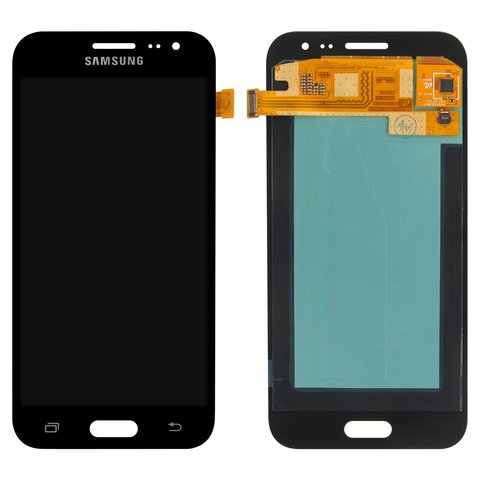 Pantalla LCD puede usarse con Samsung J200 Galaxy J2, negro, sin marco, Original PRC , original glass