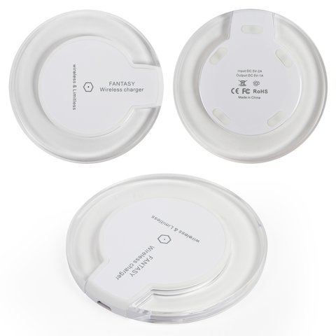 Wireless Charger Protech Fantasy, output 1 A, Micro USB input 5 V 2 A, white, micro USB type B, type 1 