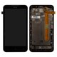 LCD compatible with HTC Desire 516 Dual Sim, (black, with frame)