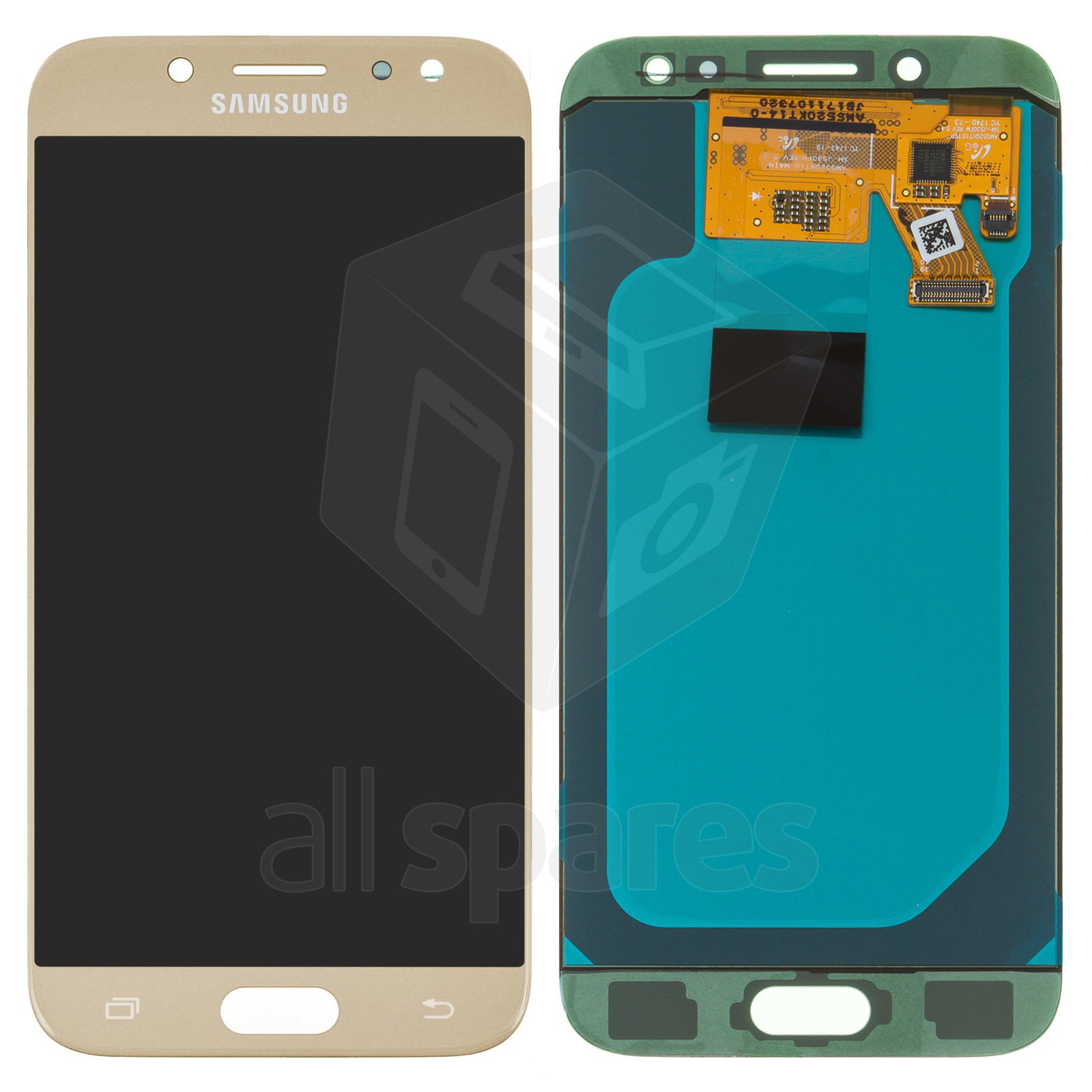 Lcd Compatible With Samsung J530 Galaxy J5 17 Golden With Touchscreen Original Service Pack Gh97 738c Gh97 0c All Spares