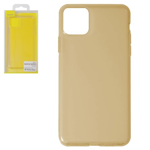 Case Baseus compatible with iPhone 11 Pro Max, golden, transparent, silicone  #ARAPIPH65S 0V