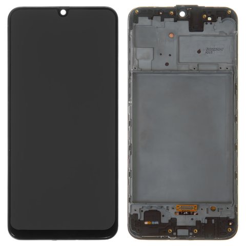 LCD compatible with Samsung M315 Galaxy M31, black, with frame, Original PRC  