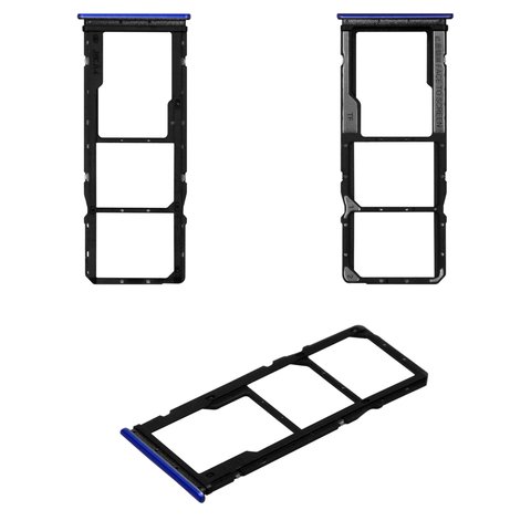 SIM Card Holder compatible with Xiaomi Redmi 9T, dark blue, twilight Blue, J19S, M2010J19SG, M2010J19SY 