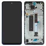 LCD compatible with Xiaomi Mi 10T Lite, (dark blue, with frame, Original (PRC), M2007J17G)