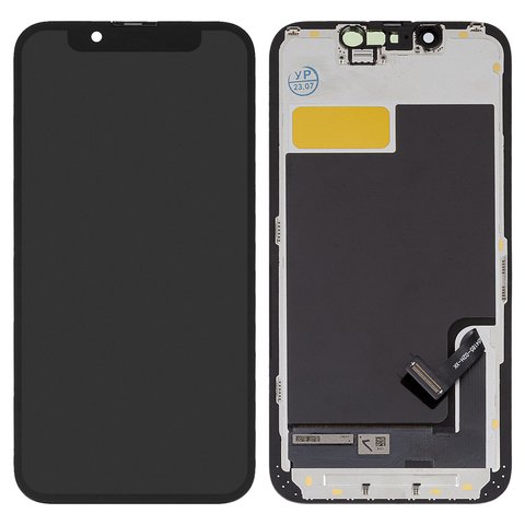 LCD compatible with iPhone 13 mini, black, with frame, HC, OLED , OEM Hard, SL 