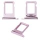 Sujetador de tarjeta SIM puede usarse con iPhone 15, iPhone 15 Plus, rosado, dual sim