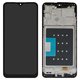 LCD compatible with Samsung A165 Galaxy A16, (black, with frame, Copy, with wide edge, (TFT))