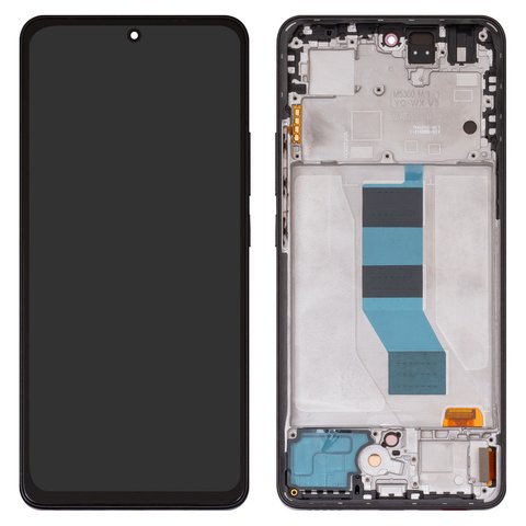 LCD compatible with Xiaomi Redmi Note 14 5G, black, with frame, High Copy, OLED , 24094RAD4G 