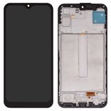 LCD compatible with Samsung M346 Galaxy M34, (black, with frame, High Copy, with wide edge, (OLED))