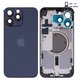 Carcasa puede usarse con iPhone 15 Pro Max, azul, con botones laterales,  con sujetador de tarjeta SIM, Original (PRC), EU Version, blue titanium