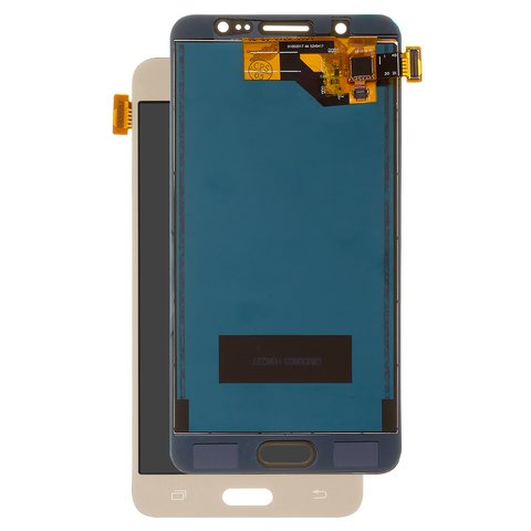 LCD compatible with Samsung J510 Galaxy J5 2016 , golden, without adjustment of light, without frame, Copy, TFT  