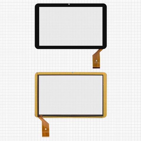 Touchscreen compatible with China Tablet PC 10,1"; AllFine Fine10, black, 246 mm, 50 pin, 157 mm, capacitive, 10,1"  #TPC 0618 Ver3.0