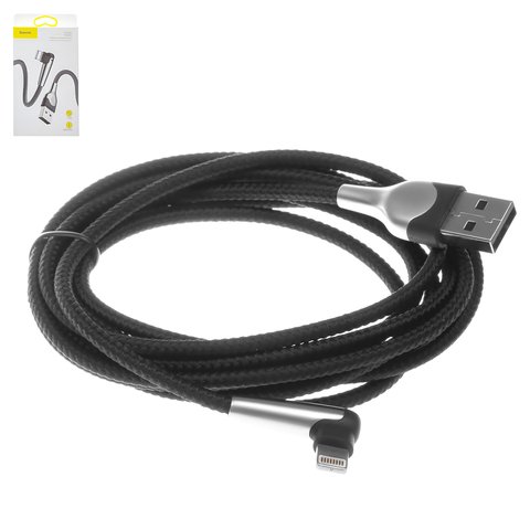 Charging Cable Baseus MVP Elbow, USB type A, Lightning, 200 cm, 1.5 A, black  #CALMVP E01