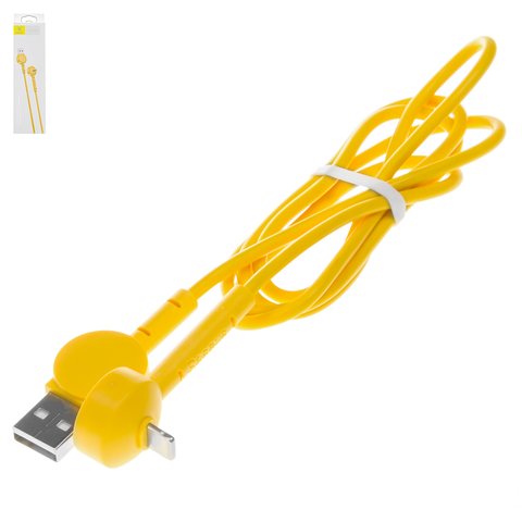 Charging Cable Baseus Maruko Video, USB type A, Lightning, 100 cm, 2.1 A, yellow  #CALQX 0Y