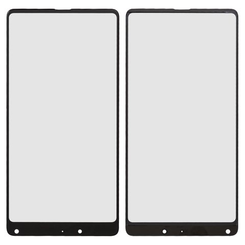 Housing Glass compatible with Xiaomi Mi Mix 2, with OCA film, black, MDE5 