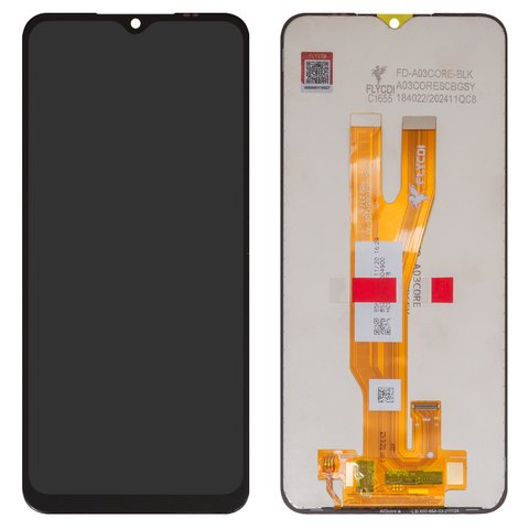 LCD compatible with Samsung A032 Galaxy A03 Core, black, without frame, FLYCDI 