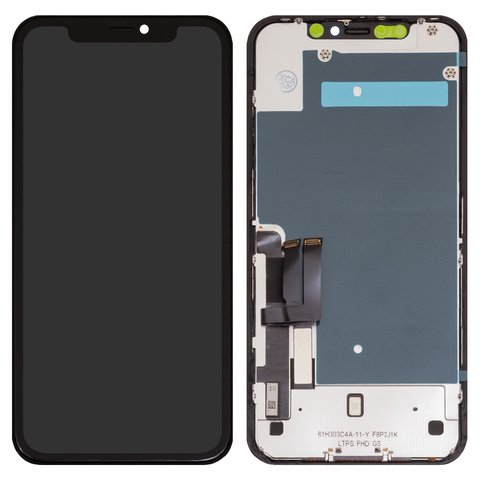 Дисплей для iPhone 11, черный, с рамкой, AAA, TFT , ZY, LTPS FHD