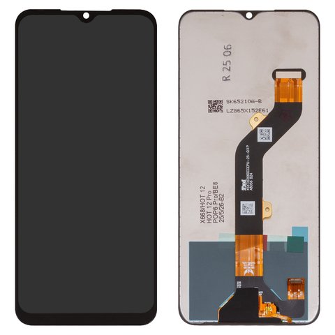 Дисплей для Tecno Pop 6 Pro BE8, BE8i ; Infinix Hot 12 Pro X668C , черный, без рамки, High Copy, XSXTXDI660CCEPU