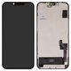Дисплей для iPhone 14, черный, с рамкой, HC, без микросхемы, (OLED), GX OEM hard