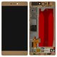 Pantalla LCD puede usarse con Huawei P8 (GRA L09), dorado, con marco, Original (PRC)