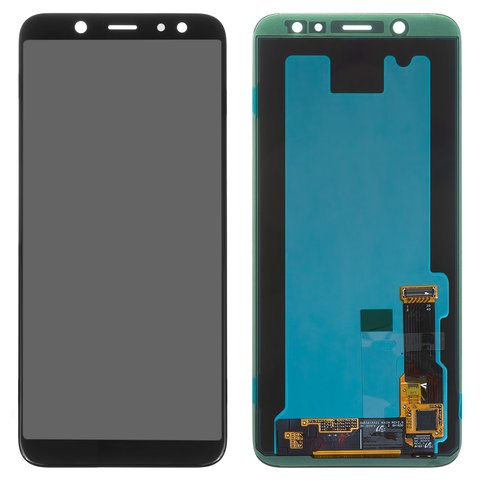 Pantalla LCD puede usarse con Samsung A600 Dual Galaxy A6 2018 , negro, sin marco, Original, empaque industrial, #GH97 21897A GH97 21898A