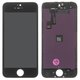 Pantalla LCD puede usarse con Apple iPhone 5S, iPhone SE, negro, con marco, AAA, con plásticos de cámara y sensor de acercamiento