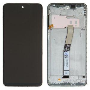 Pantalla LCD puede usarse con Xiaomi Redmi Note 9 Pro, Redmi Note 9S, gris, con marco, High Copy, M2003J6B2G, M2003J6A1G