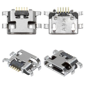 Conector de carga puede usarse con Nokia 2.4, C31; Samsung A107 Galaxy A10s, A107F DS Galaxy A10s, 5 pin, micro USB tipo B