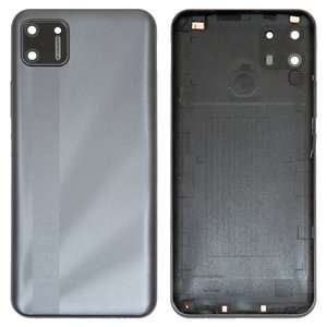 Panel trasero de carcasa puede usarse con Realme C11, gris, con vidrio de cámara