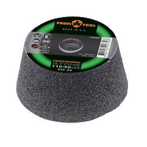 Круг зачисний конічний PROFITOOL PROFESSIONAL 110 90х55хM14; SIC 60