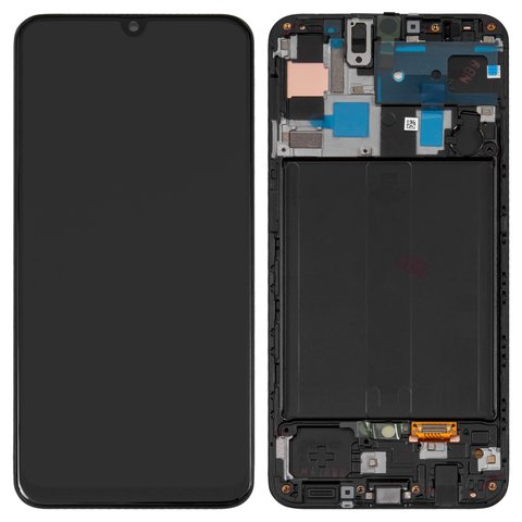 Дисплей для Samsung A505 Galaxy A50, черный, с рамкой, Original PRC 